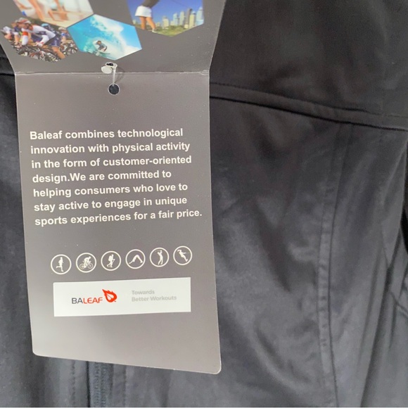 Baleaf Black Zipper Performance Vest NWT - Picture 10 of 10